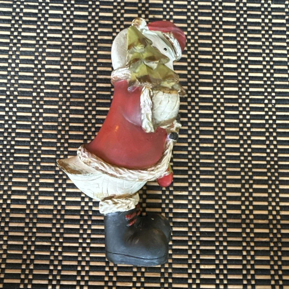 Vintage TII Collections Christmas Goose Duck‎ Whitewashed Rustic Figurine Resin